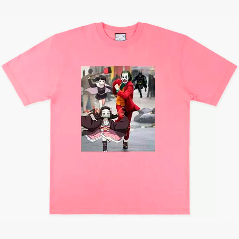 benpaolv Joker and Nezuko Running Away Anime T-Shirt