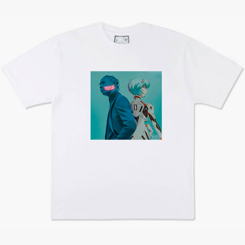benpaolv Rei Ayanami and Travis Scott Anime T-Shirt