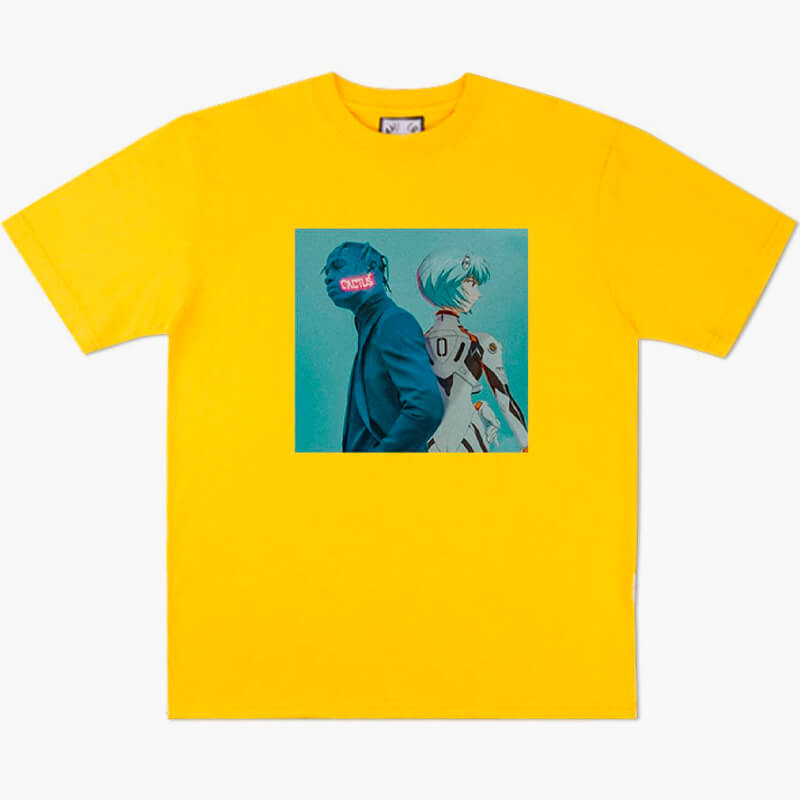 benpaolv Rei Ayanami and Travis Scott Anime T-Shirt